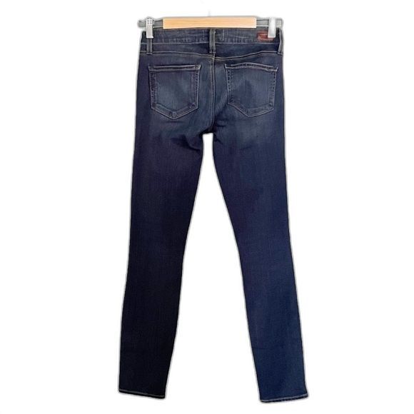 Paige Jeans Edgemont Moto Zip Skinny Stretch Denim Dark Wash Women’s Size 25 - Picture 3 of 11